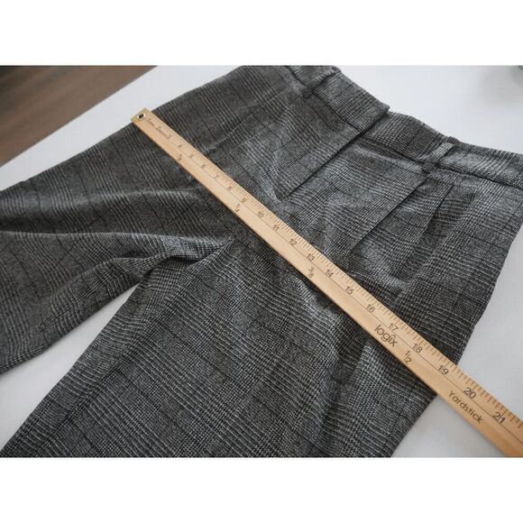 NWT Calvin Klein Women's Petite Menswear Wide-Leg Pants Charcoal 6 - Picture 6 of 10